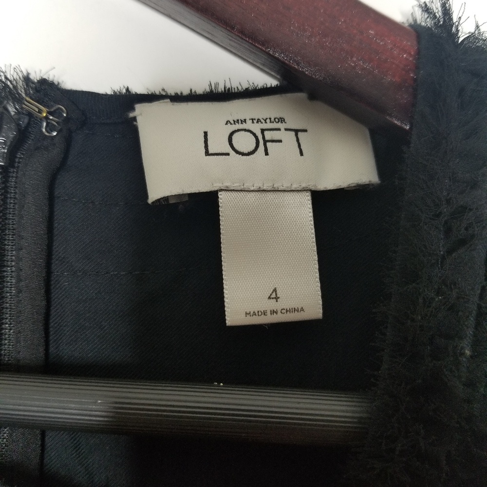 Loft Black Dress Size 4 with Pockets - Picture 4 of 6